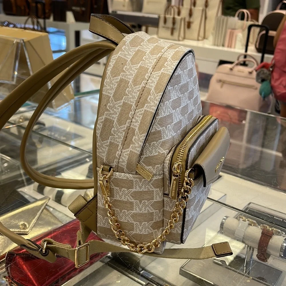 MICHAEL KORS Maisie Extra-Small Logo 2-in-1 Backpack Camel  NWT